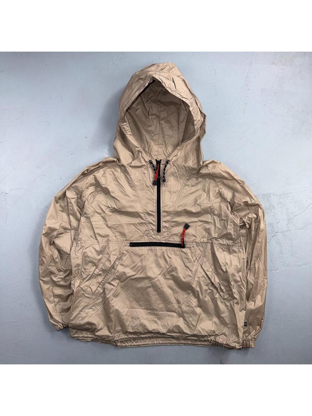 Vintage 90s GAP Beige Anorak Windbreaker Nylon Jacket Size Medium Mens Y2K